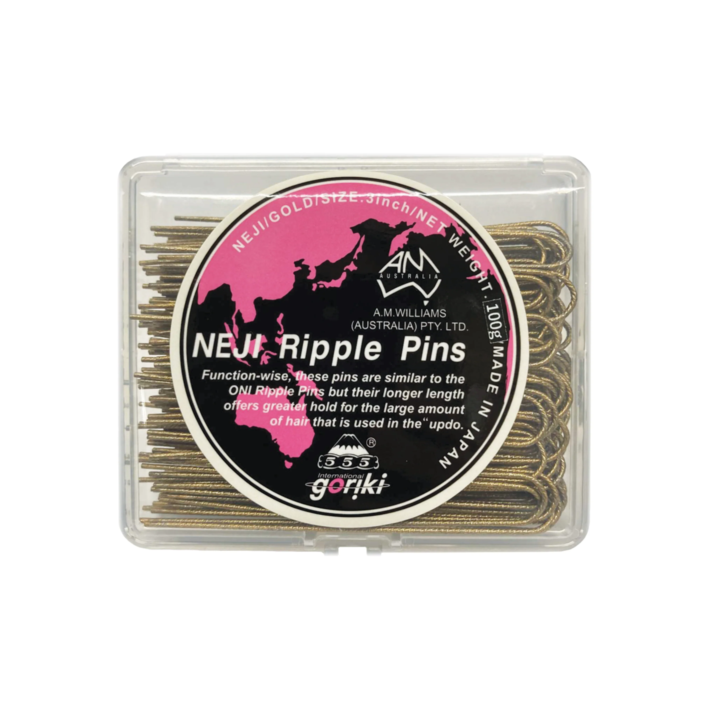 A M WILLIAMS 555 Neji Ripple Pins 3" | 100g, Various Colours - Image 4