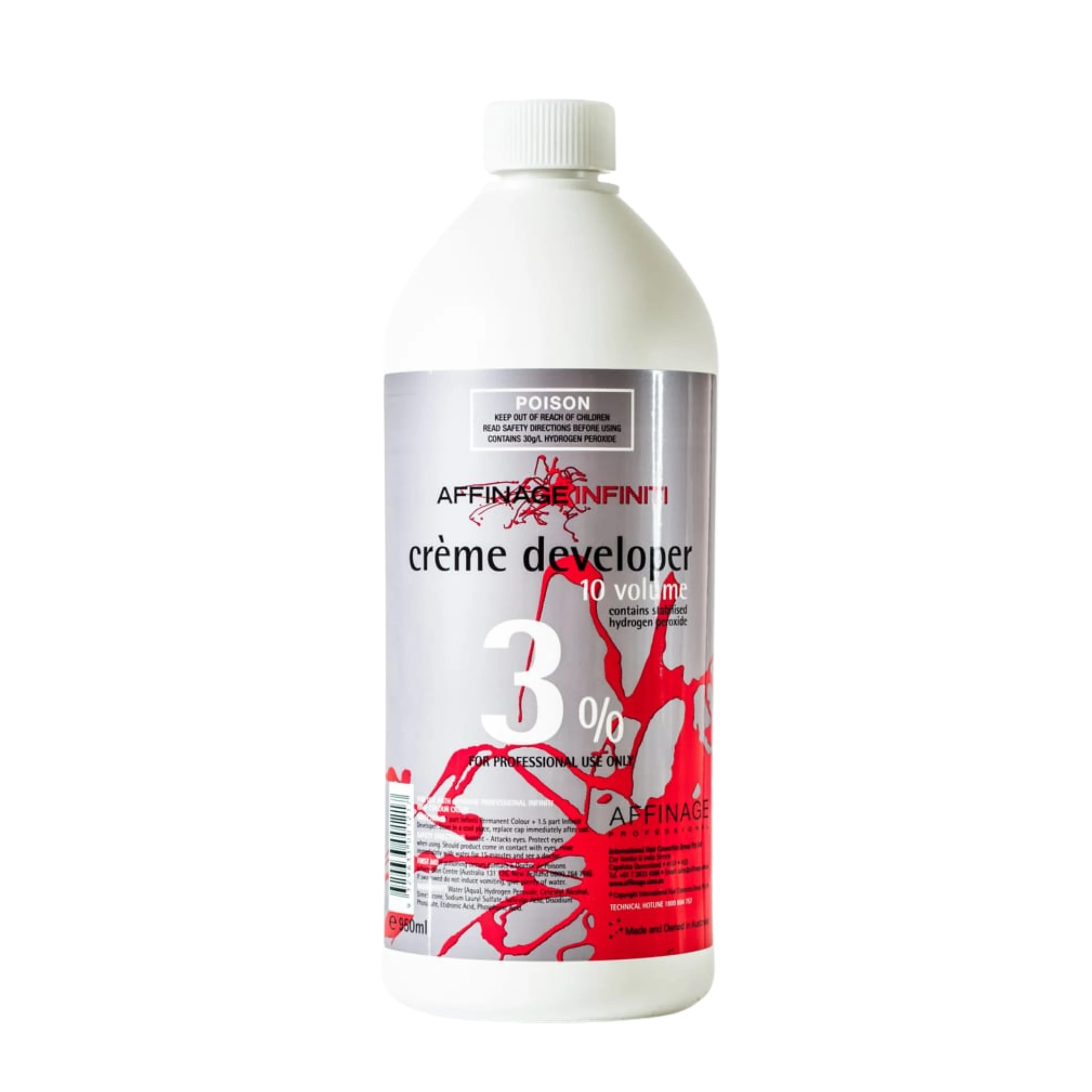 AFFINAGE Professional Infiniti Creme Developer 950ml  |  Various Strengths - Image 2
