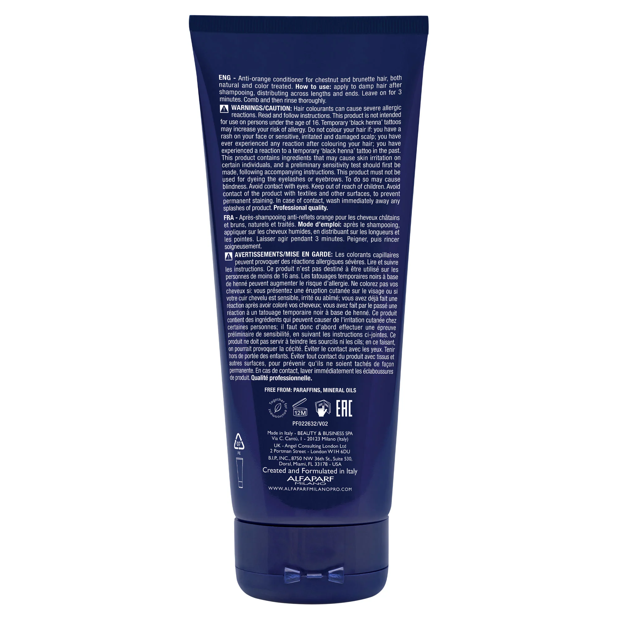 ALFAPARF SEMI DI LINO BRUNETTE ANTI-ORANGE CONDITIONER 200ML - Image 2
