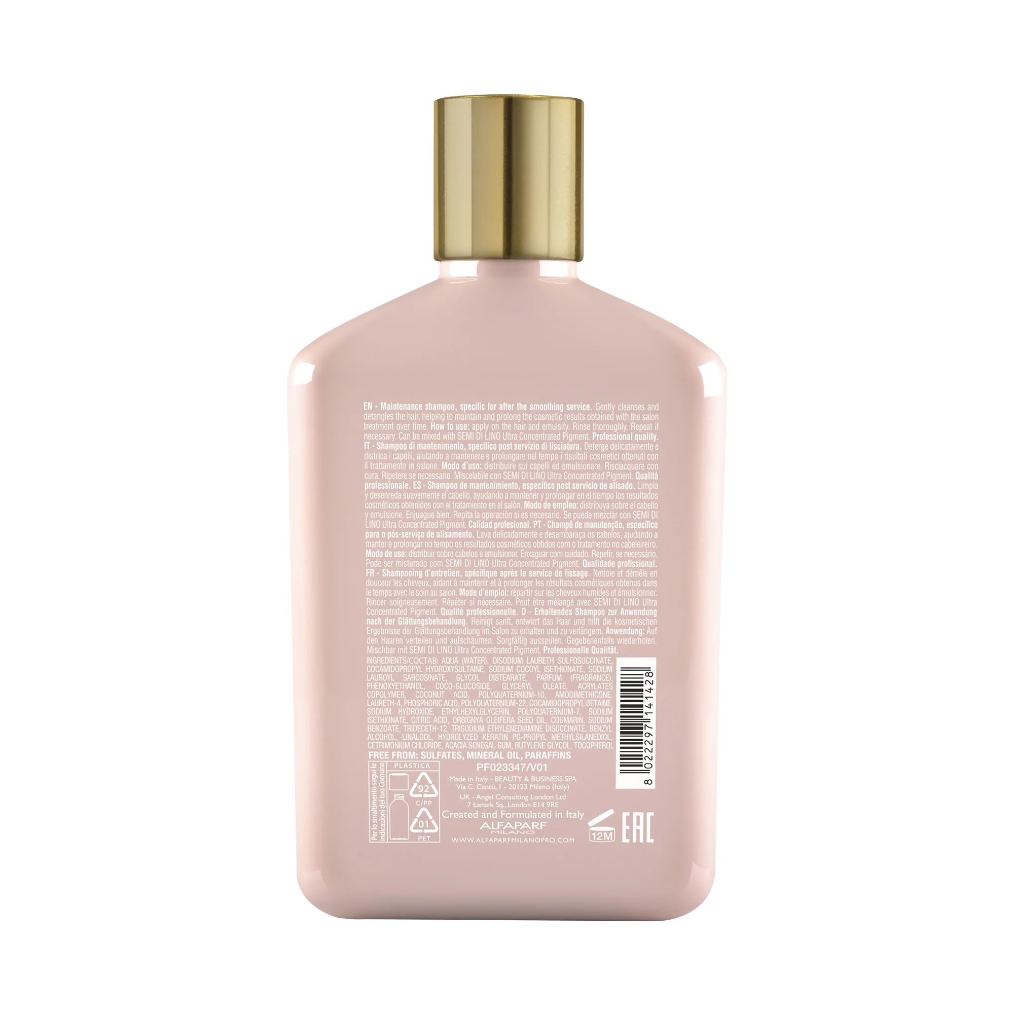 ALFAPARF MILANO KERATIN THERAPY LISSE DESIGN MAINTENANCE SHAMPOO 250ML - Image 2