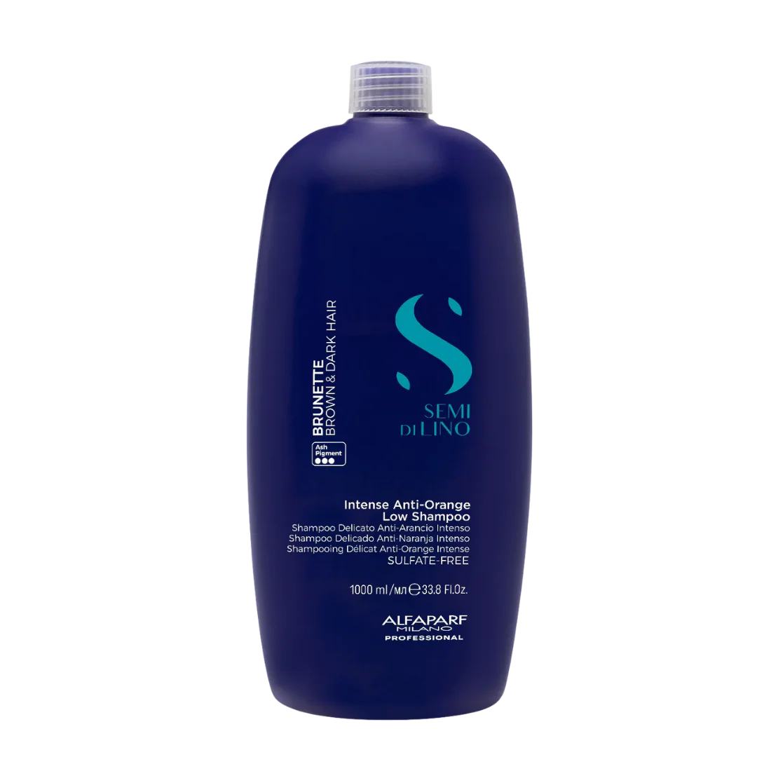 ALFAPARF MILANO SEMI DI LINO BRUNETTE ANTI ORANGE LOW SHAMPOO 1L