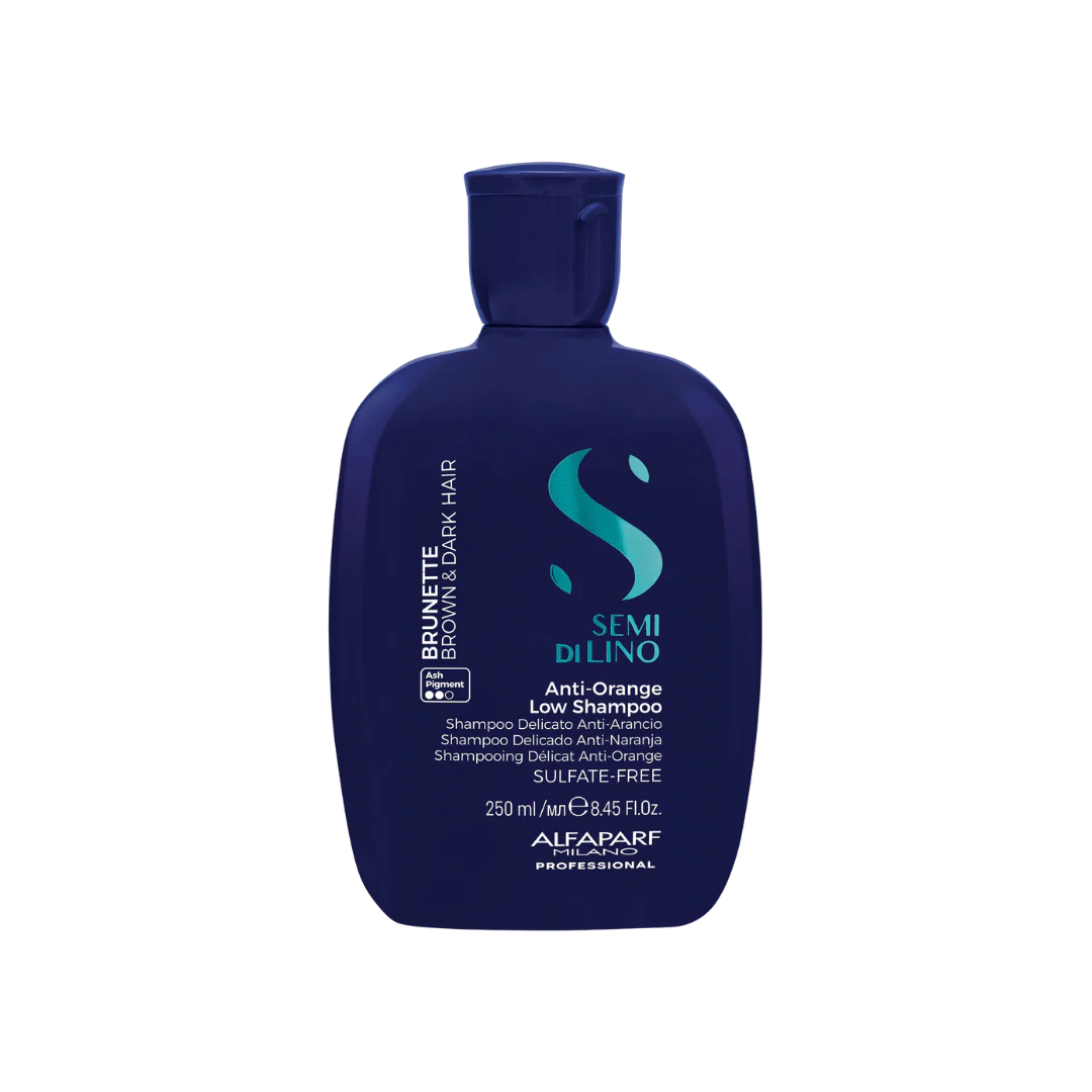 ALFAPARF MILANO SEMI DI LINO BRUNETTE ANTI ORANGE LOW SHAMPOO 250ML