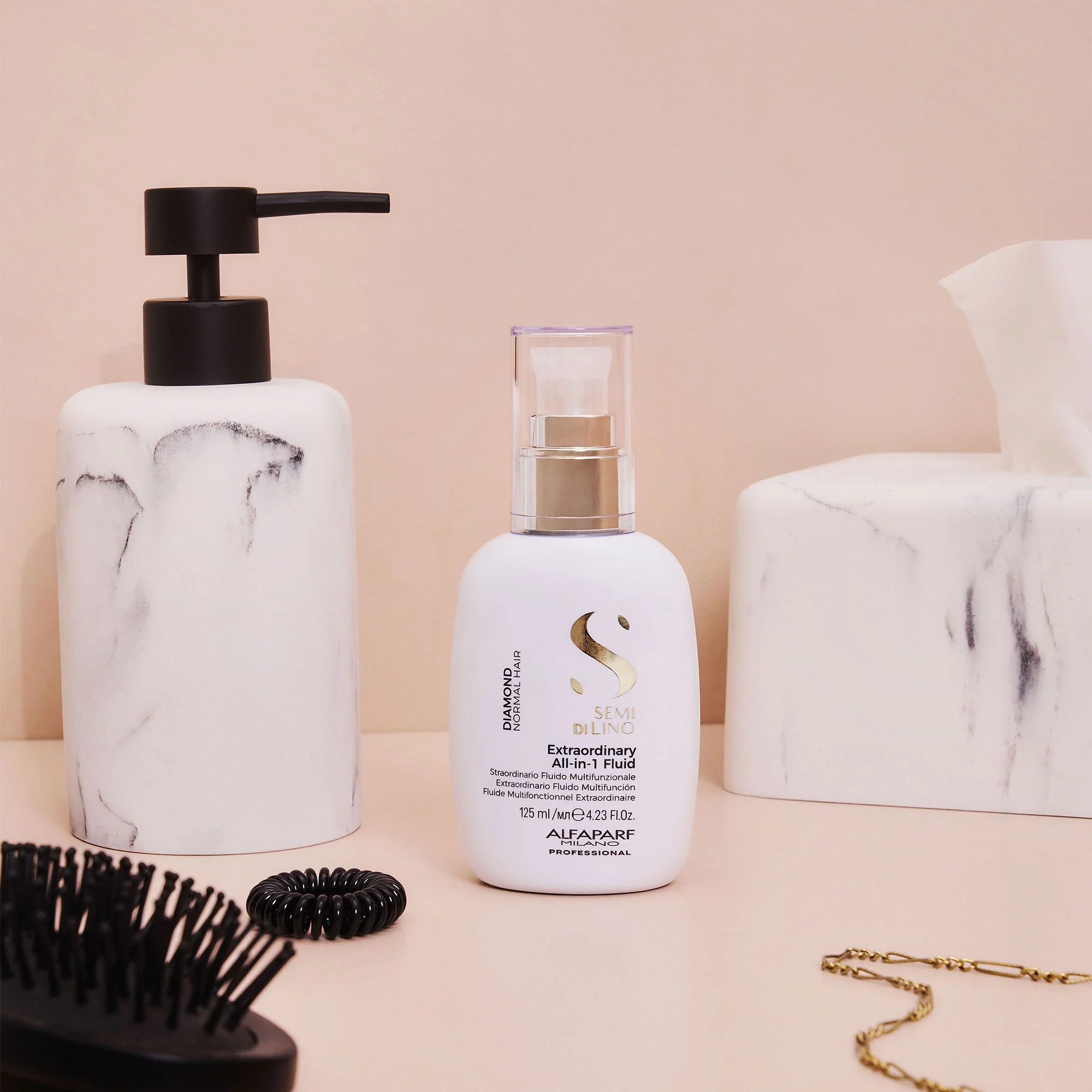 ALFAPARF MILANO SEMI DI LINO DIAMOND EXTRAORDINARY ALL-IN-1 FLUID 125ML - Image 4