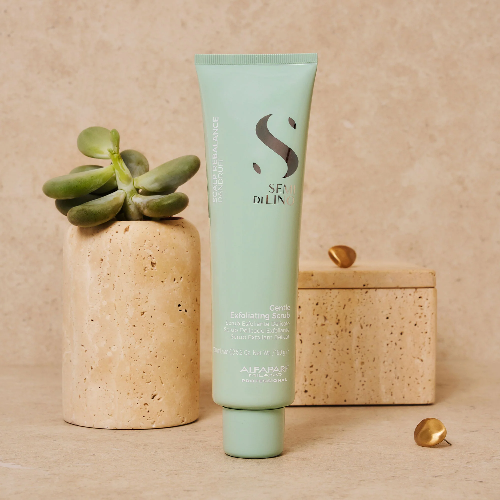 ALFAPARF MILANO SEMI DI LINO SCALP REBALANCE DANDRUFF GENTLE EXFOLIATING SCRUB 150ML - Image 2