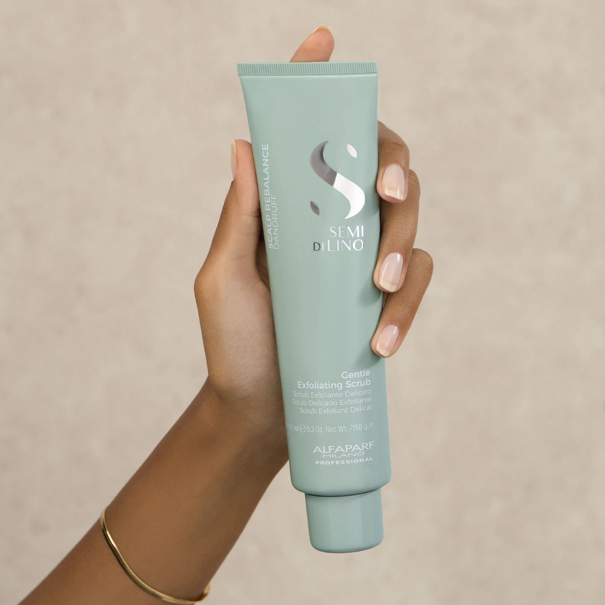 ALFAPARF MILANO SEMI DI LINO SCALP REBALANCE DANDRUFF GENTLE EXFOLIATING SCRUB 150ML - Image 3