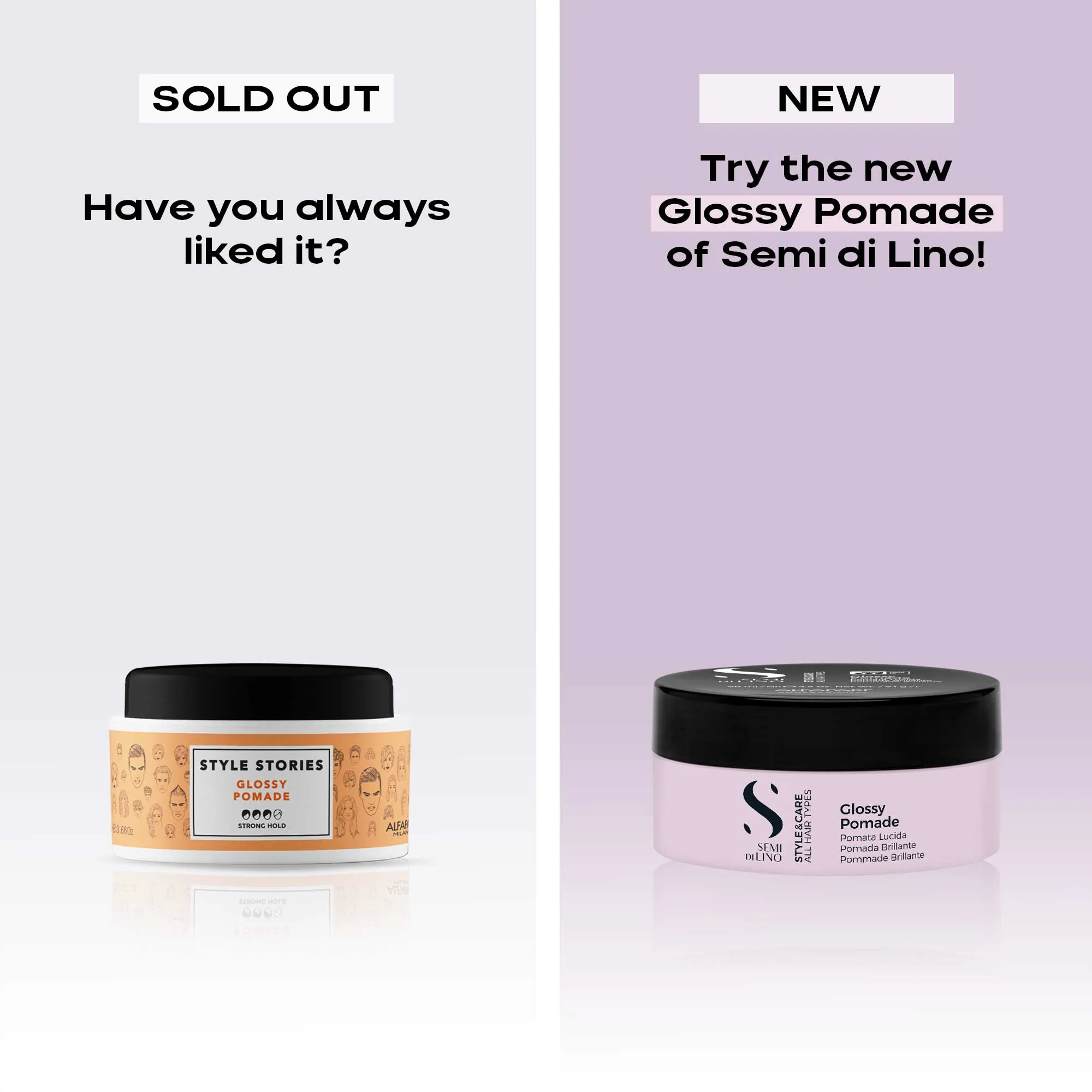 ALFAPARF MILANO SEMI DI LINO STYLE & CARE GLOSSY POMADE 90ML - Image 5