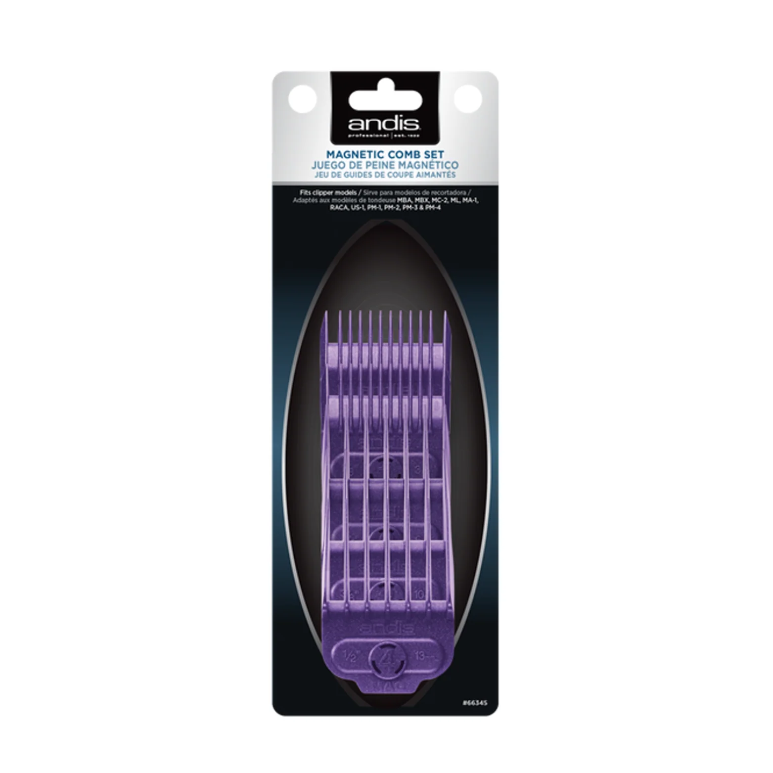 ANDIS MAGNETIC COMB SET (5 PIECE #0 - 4)
