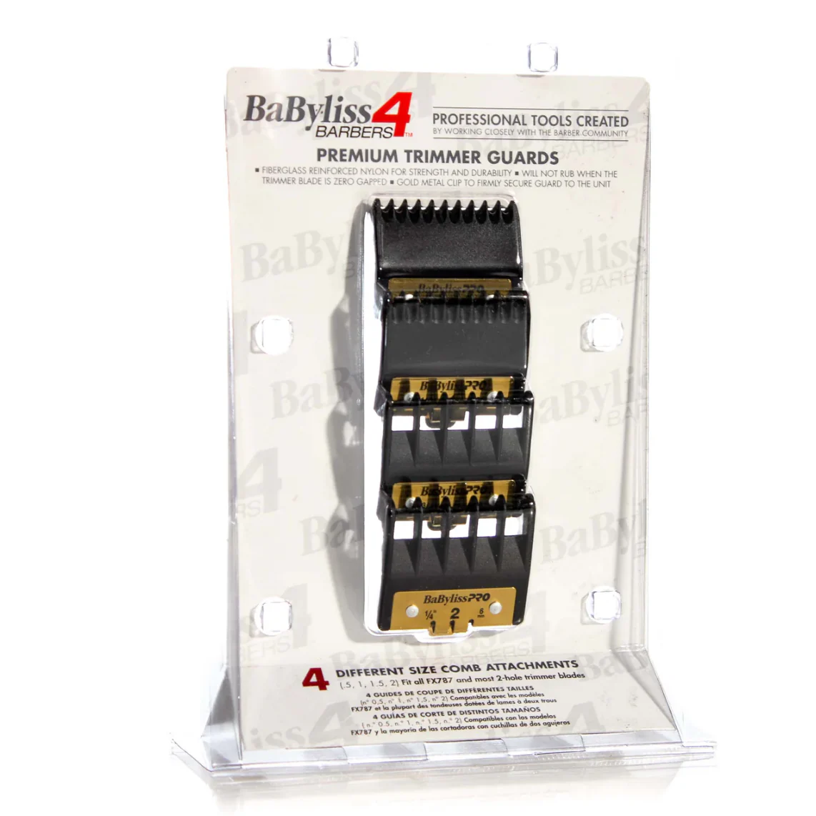 BABYLISS PRO PREMIUM TRIMMER GUARDS 4 PACK (#.5, 1, 1.5 , 2)