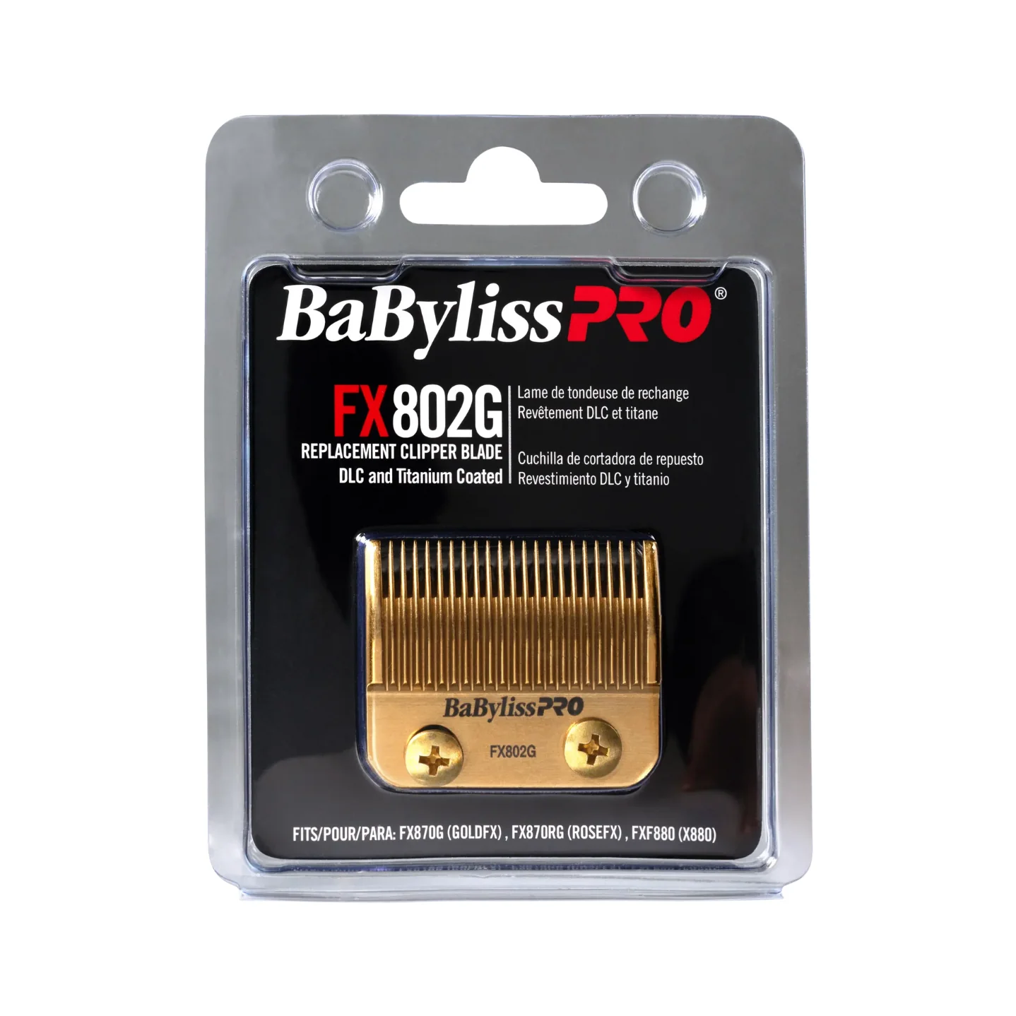 BABYLISS PRO FX802G REPLACEMENT CLIPPER BLADE - DLC & TITANIUM COATED (GOLD)