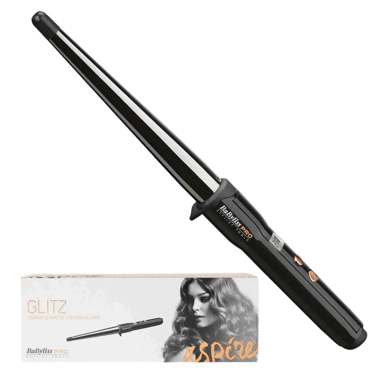 BABYLISS PRO GLITZ TITANIUM CERAMIC 25-13MM CONICAL WAND