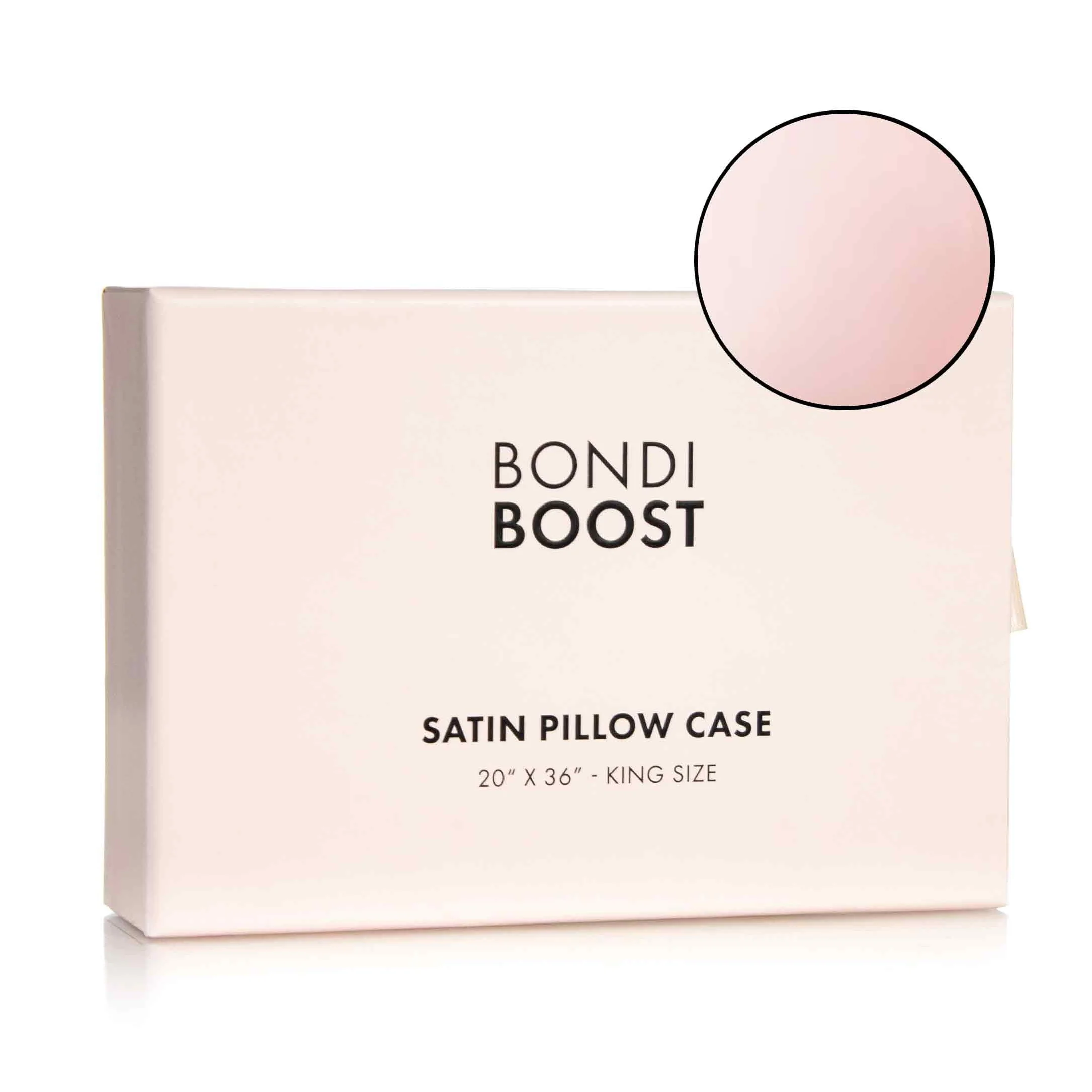 BONDI BOOST SATIN PILLOW CASE KING SIZE BLUSH (SD) - Image 2