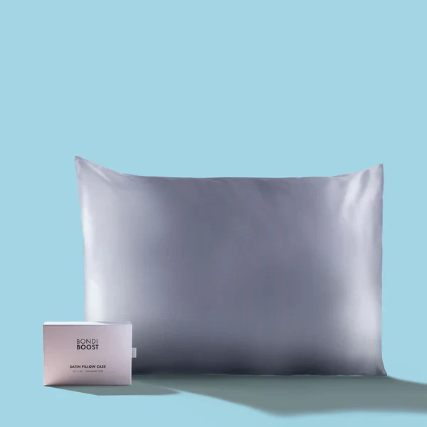 BONDI BOOST SATIN PILLOW CASE KING SIZE GREY (SD)