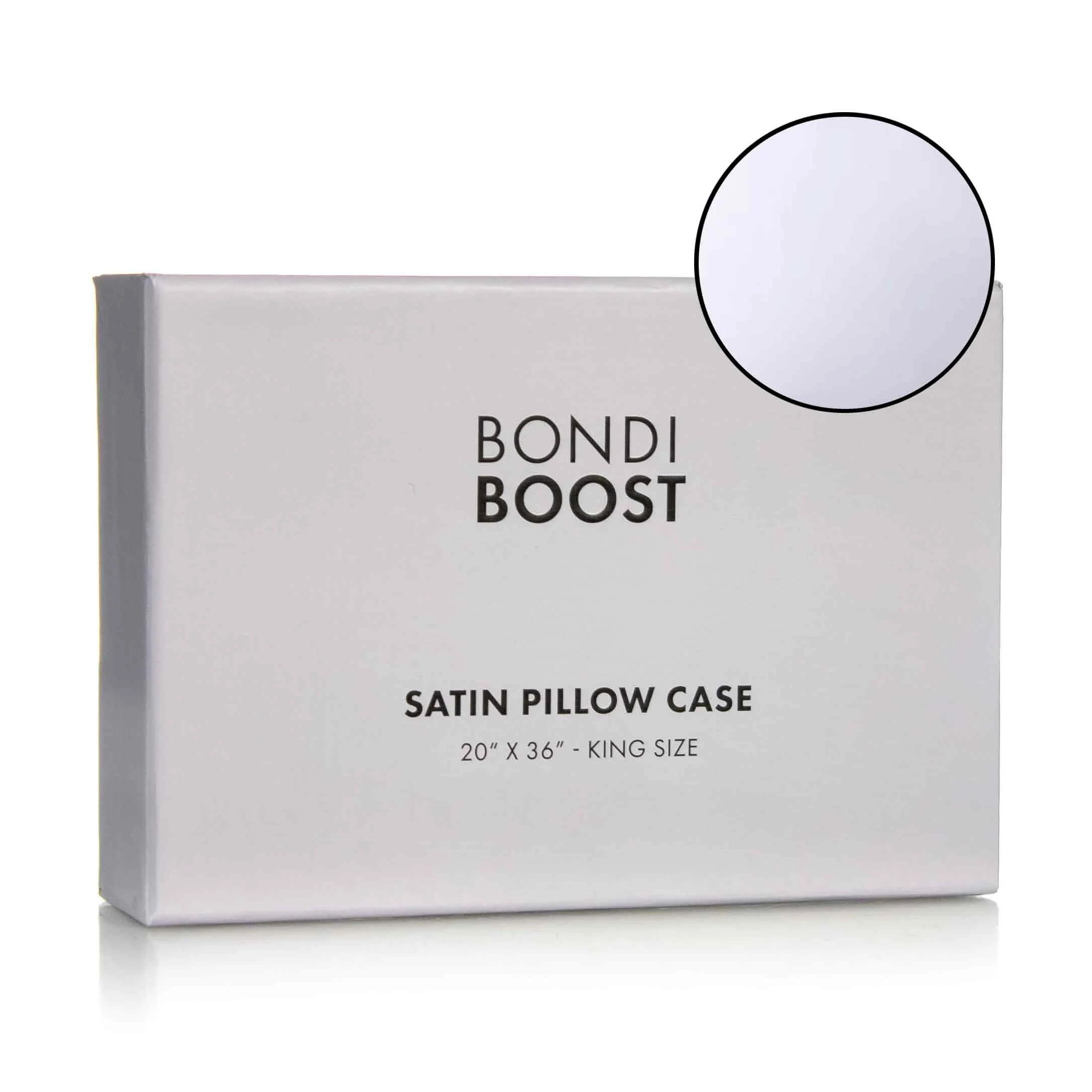 BONDI BOOST SATIN PILLOW CASE KING SIZE GREY (SD) - Image 2
