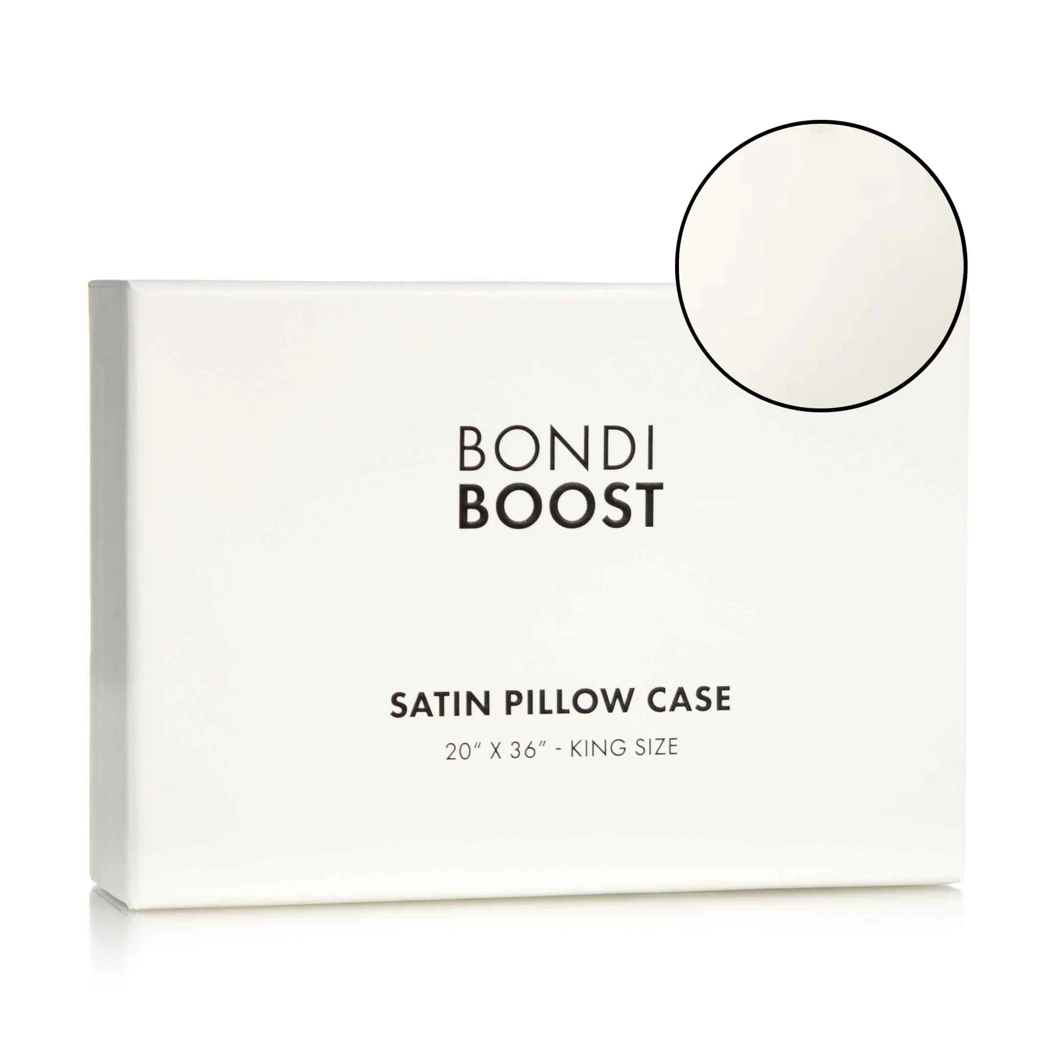 BONDI BOOST SATIN PILLOW CASE KING SIZE IVORY (SD) - Image 2