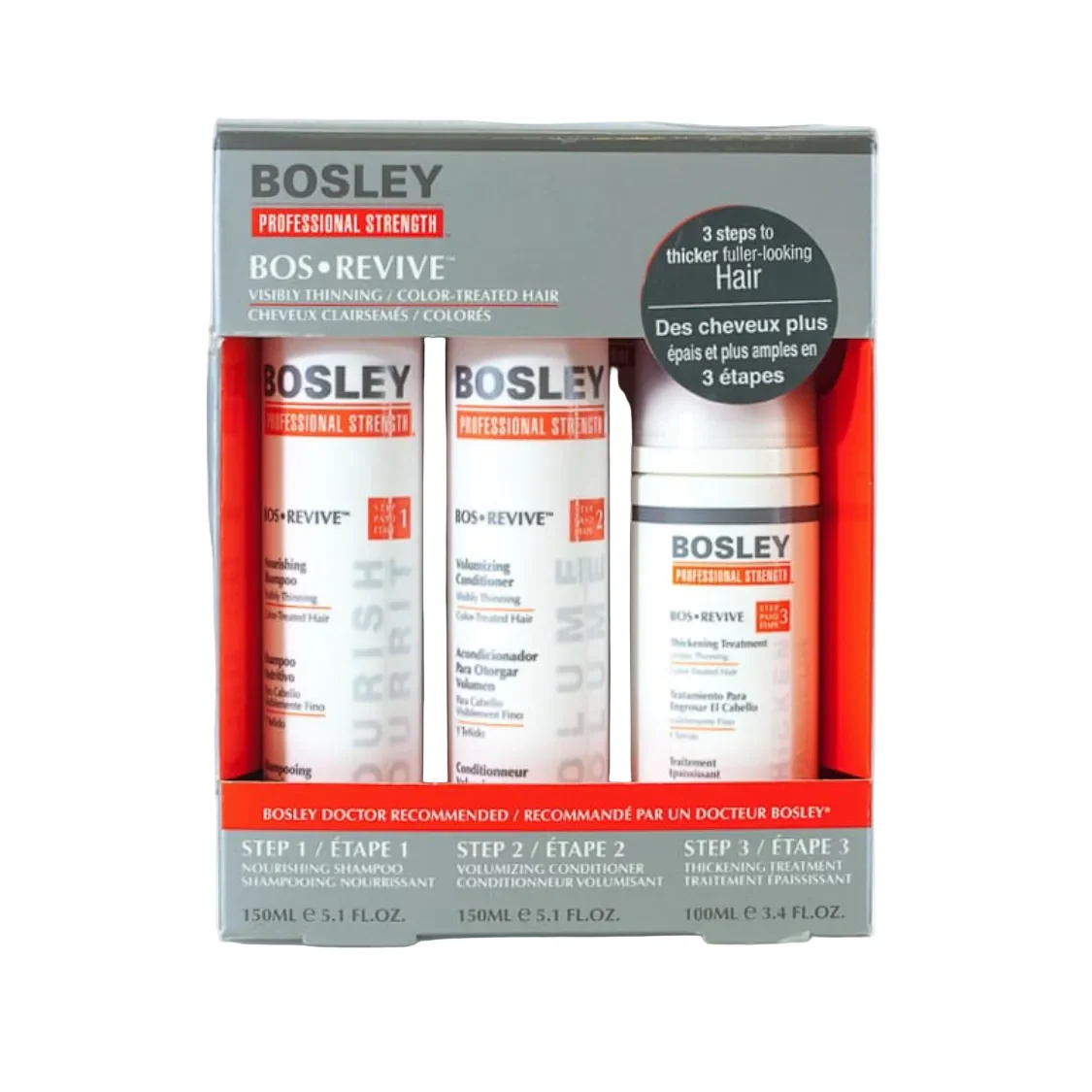 BOSLEY BOS.REVIVE COLOUR TREATED HAIR (ORANGE) TRIO PACK *CLEARANCE