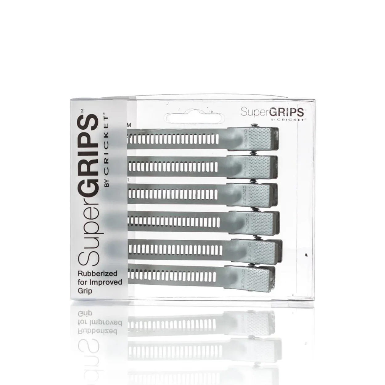CRICKET SUPER GRIPS 6 PIECE SILVER