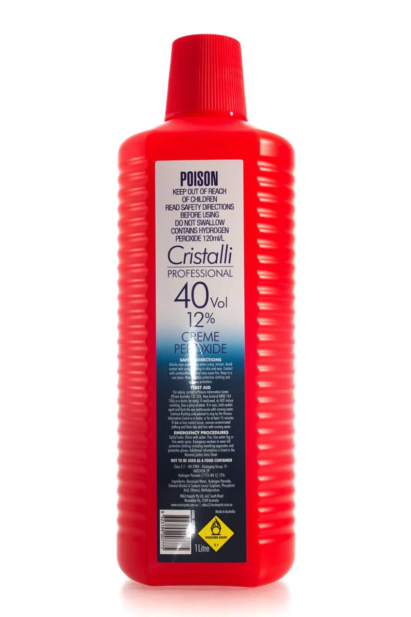 CRISTALLI Creme Peroxide  |  1000ml, Various Colours - Image 5