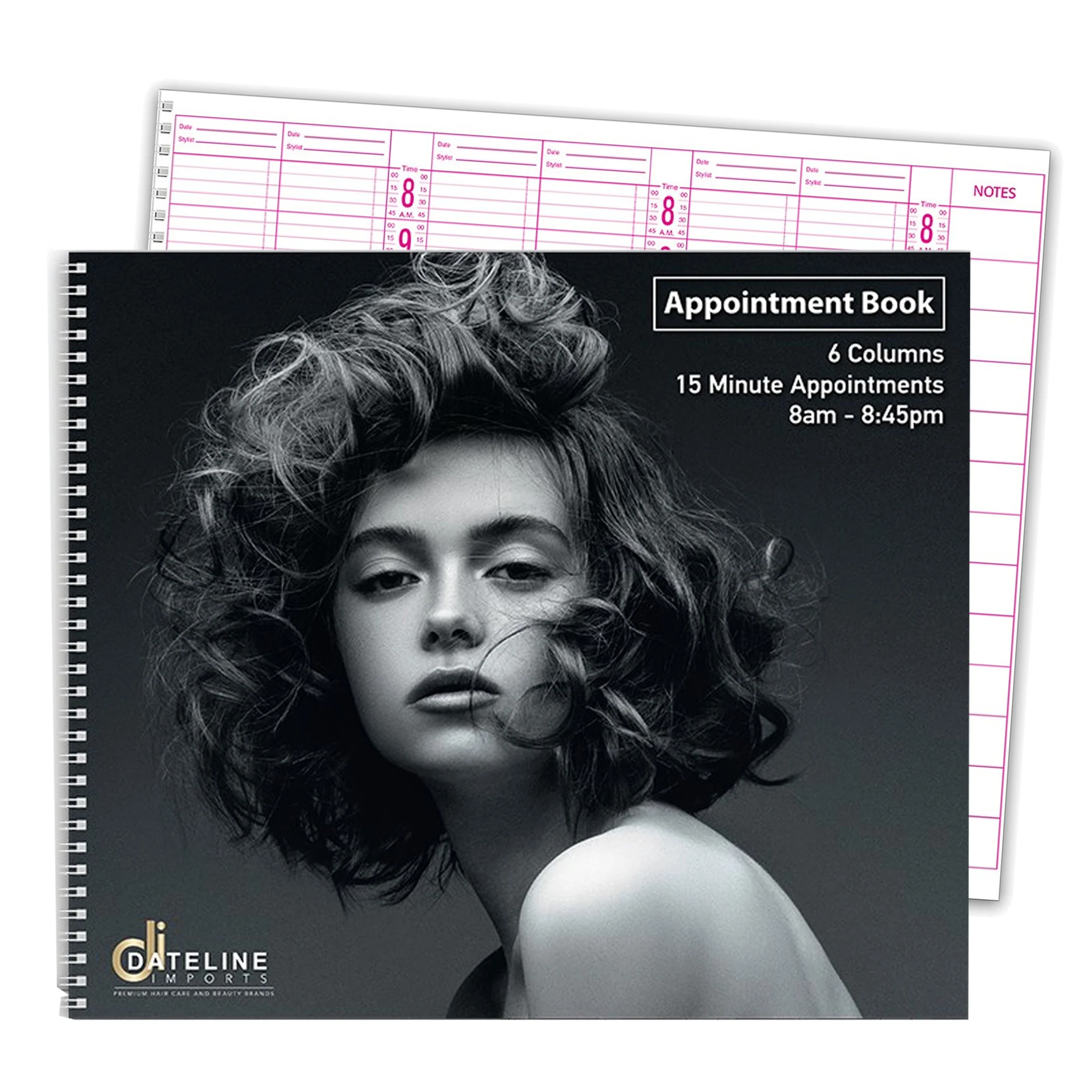 DATELINE PROFESSIONAL 6 COLUMN APPOINTMENT BOOK 100 PAGES