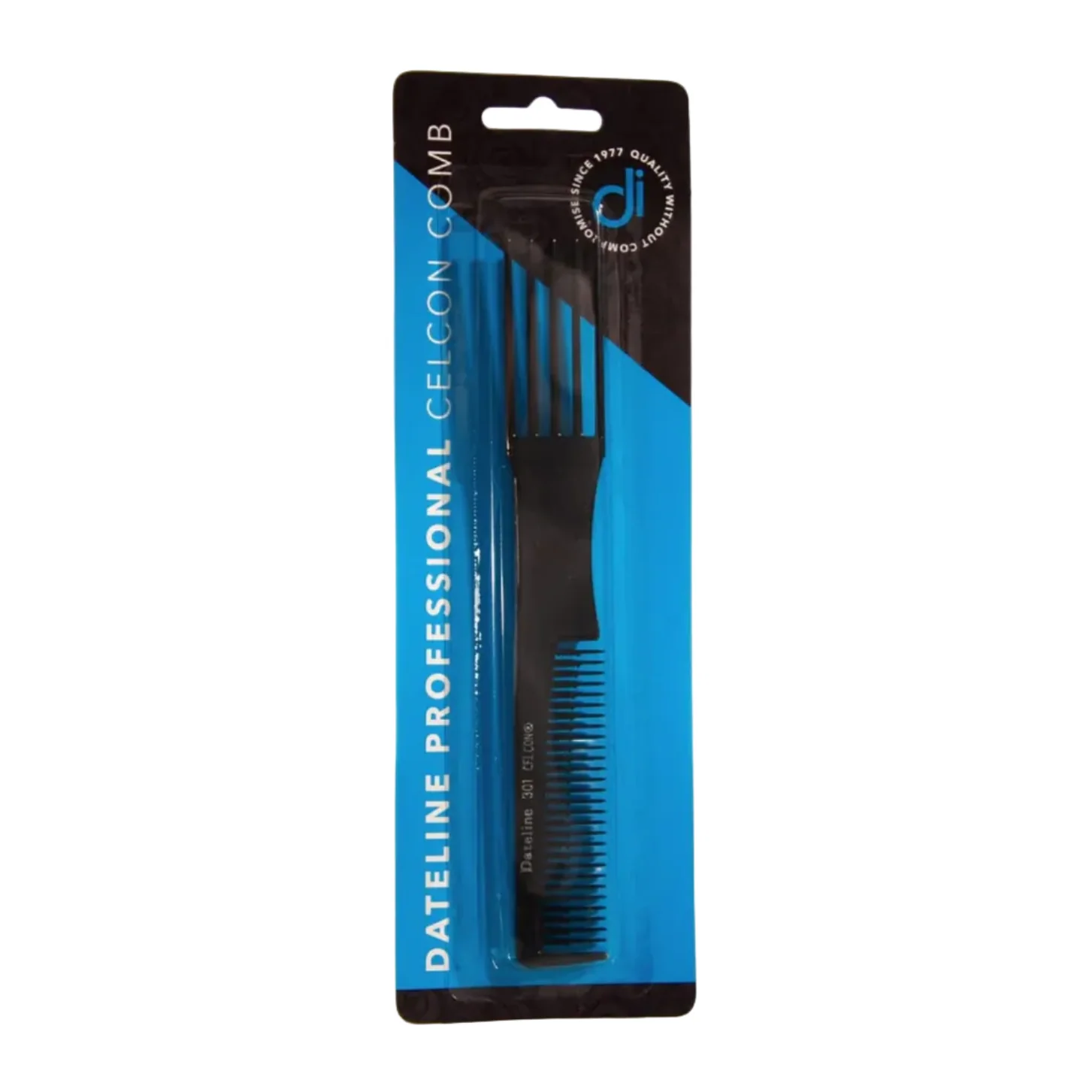 DATELINE CELCON 301R PLASTIC TEASING COMB 20CM BLACK