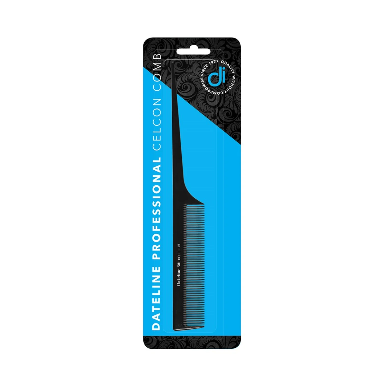 DATELINE CELCON 500 REGULAR PLASTIC TAIL COMB 20CM BLACK