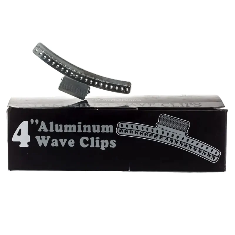 DATELINE PROFESSIONAL FINGER WAVE CLAMPS BOX OF 24 4"