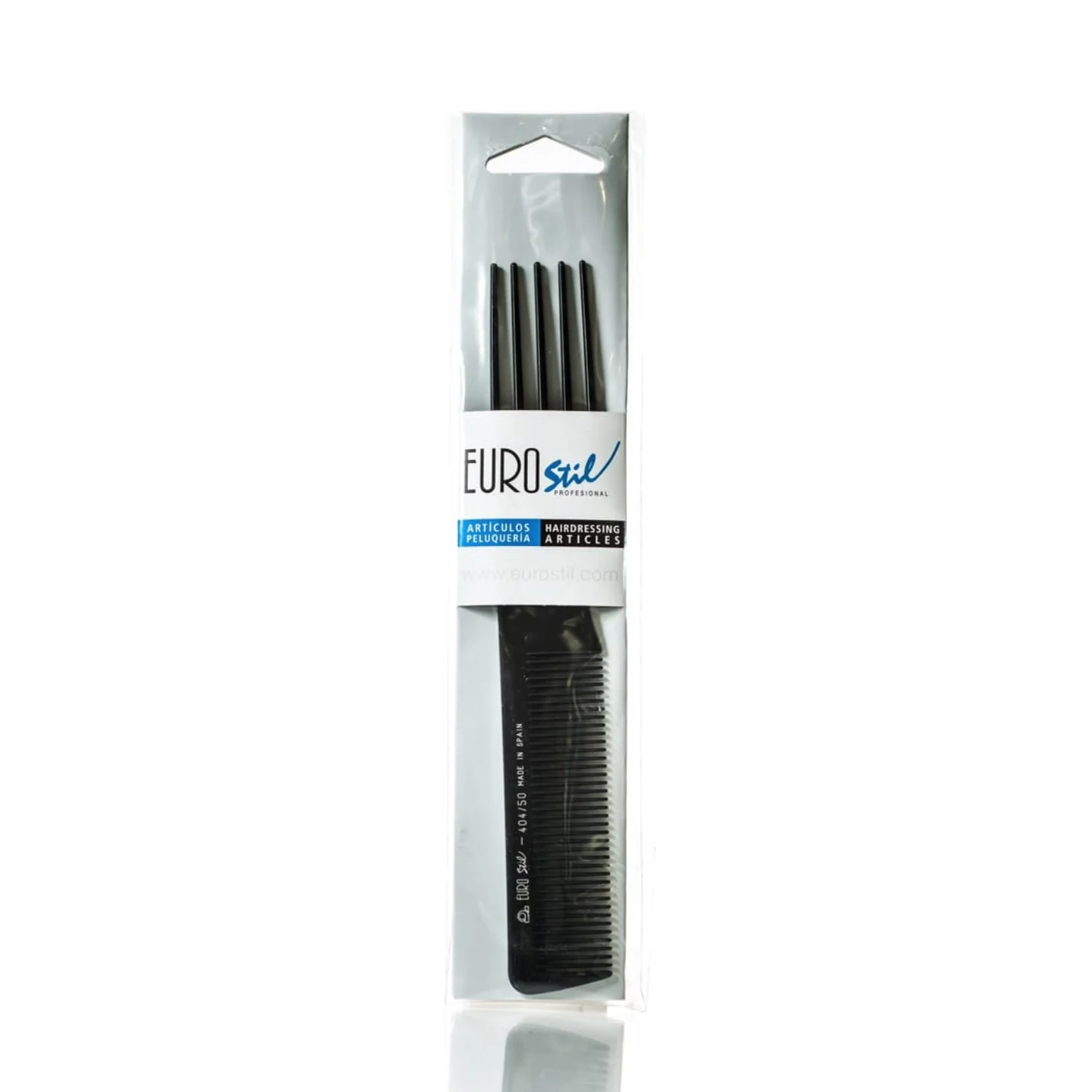 EUROSTIL STYLING COMB WITH PLASTIC LIFTERS #404N - 19CM