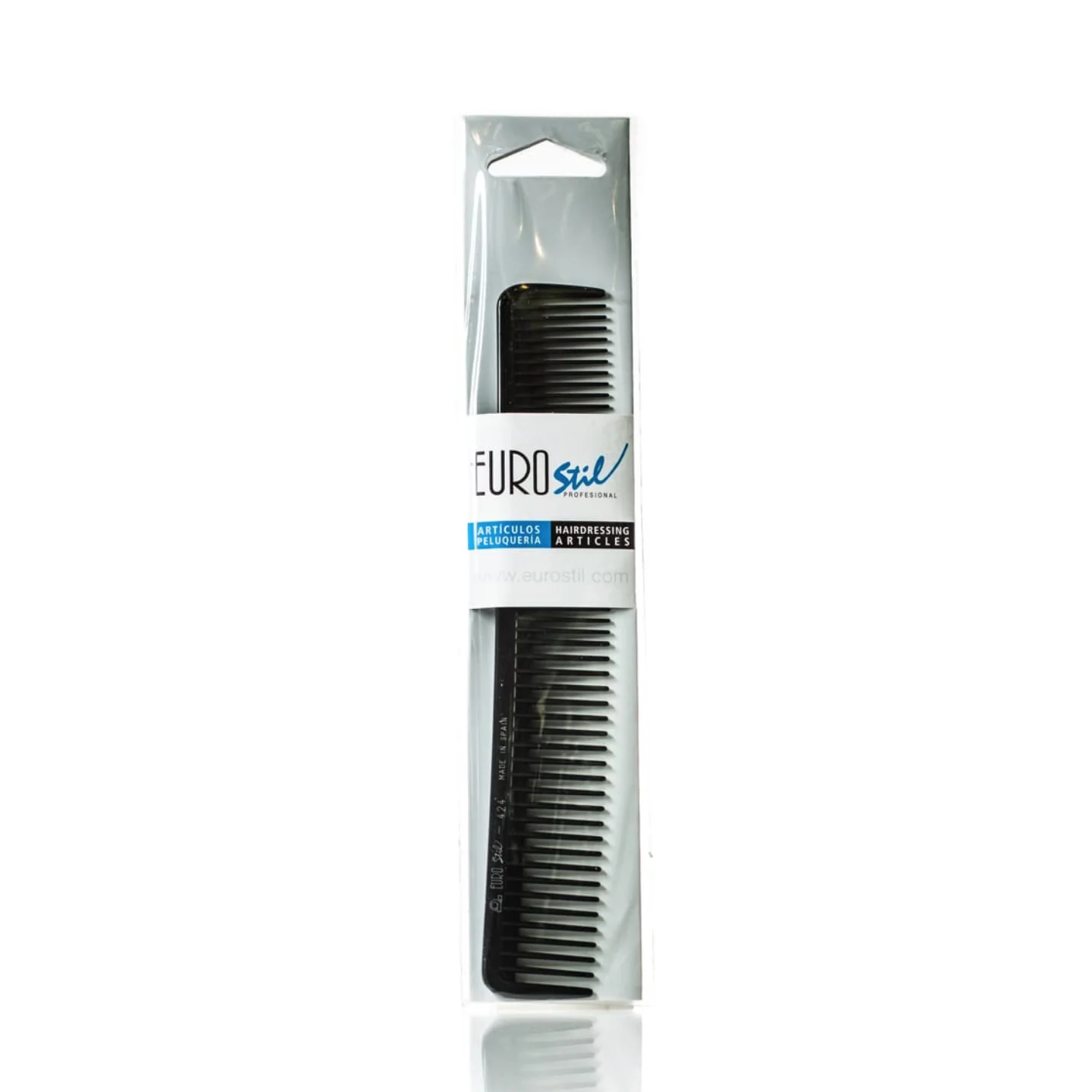 EUROSTIL WIDE TOOTH COMB #424 - 19CM