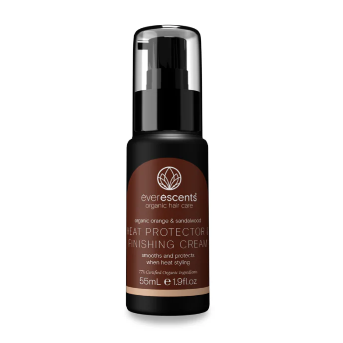 EVERESCENTS ORGANIC ORANGE & SANDALWOOD HEAT PROTECTOR & FINISHING CREAM 55ML