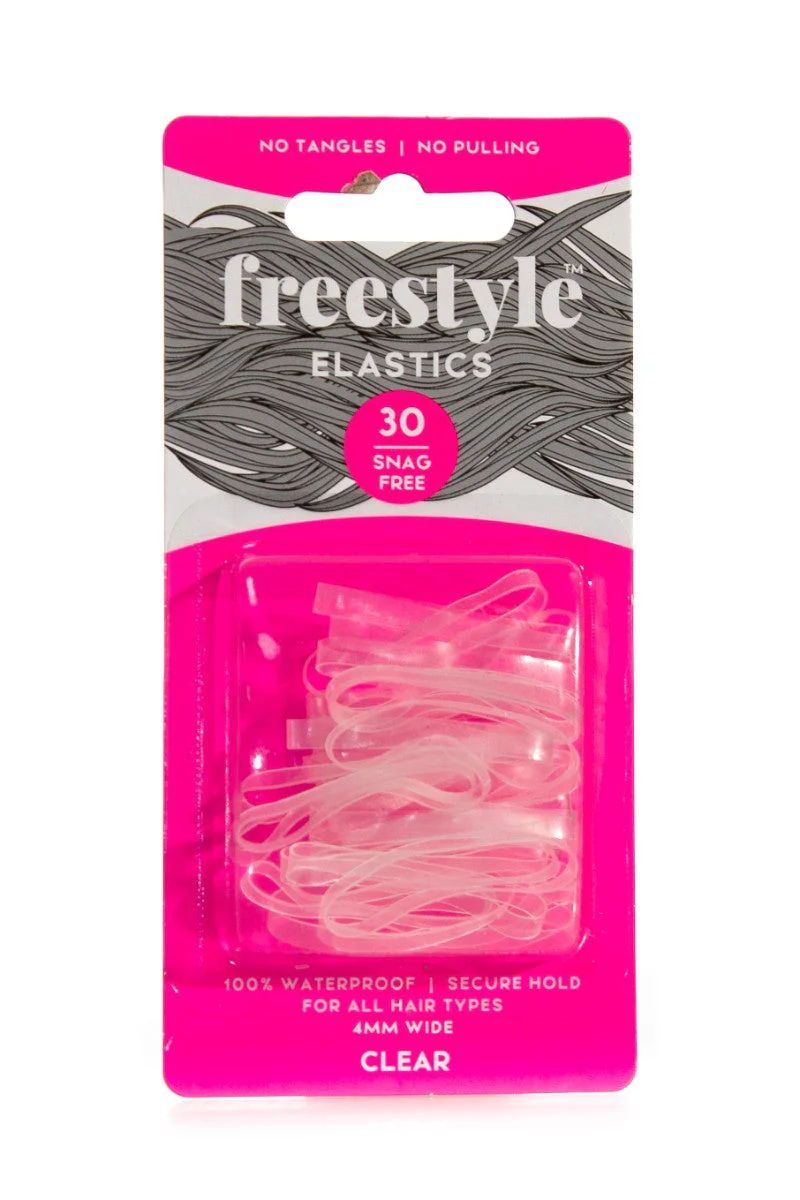 FREESTYLE Snag Free Elastics 4mm 30 Piece | 4mm 30 Piece, Various Colours