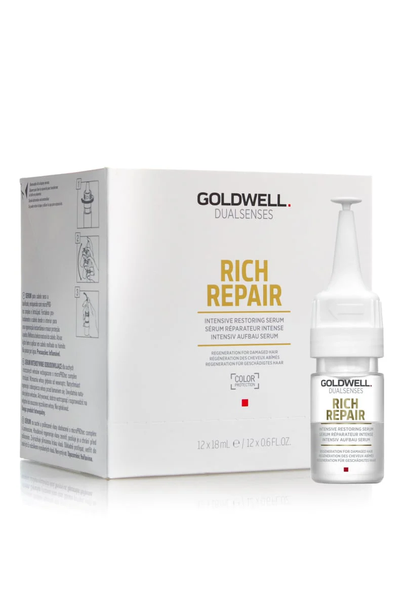 GOLDWELL DUALSENSES RICH REPAIR INTENSIVE RESTORING SERUM 12 X 18ML