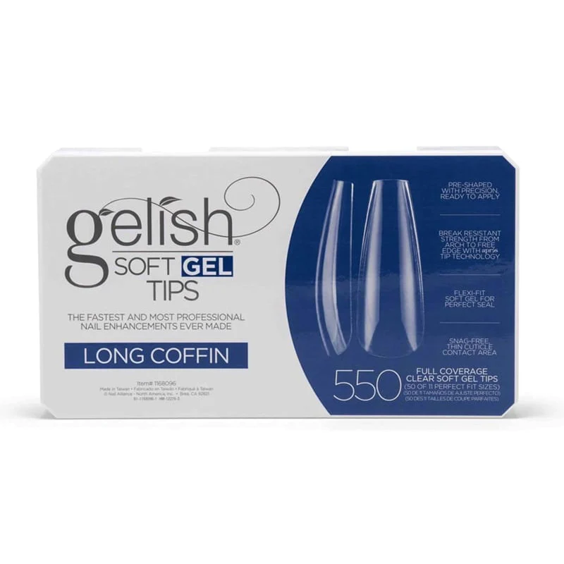 GELISH SOFT GEL TIPS LONG COFFIN