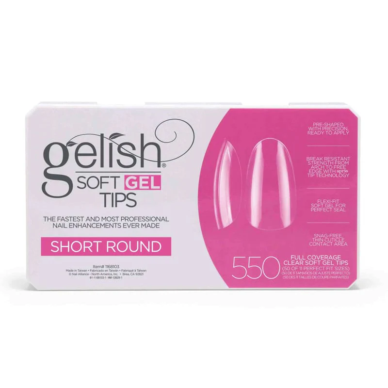 GELISH SOFT GEL TIPS SHORT ROUND