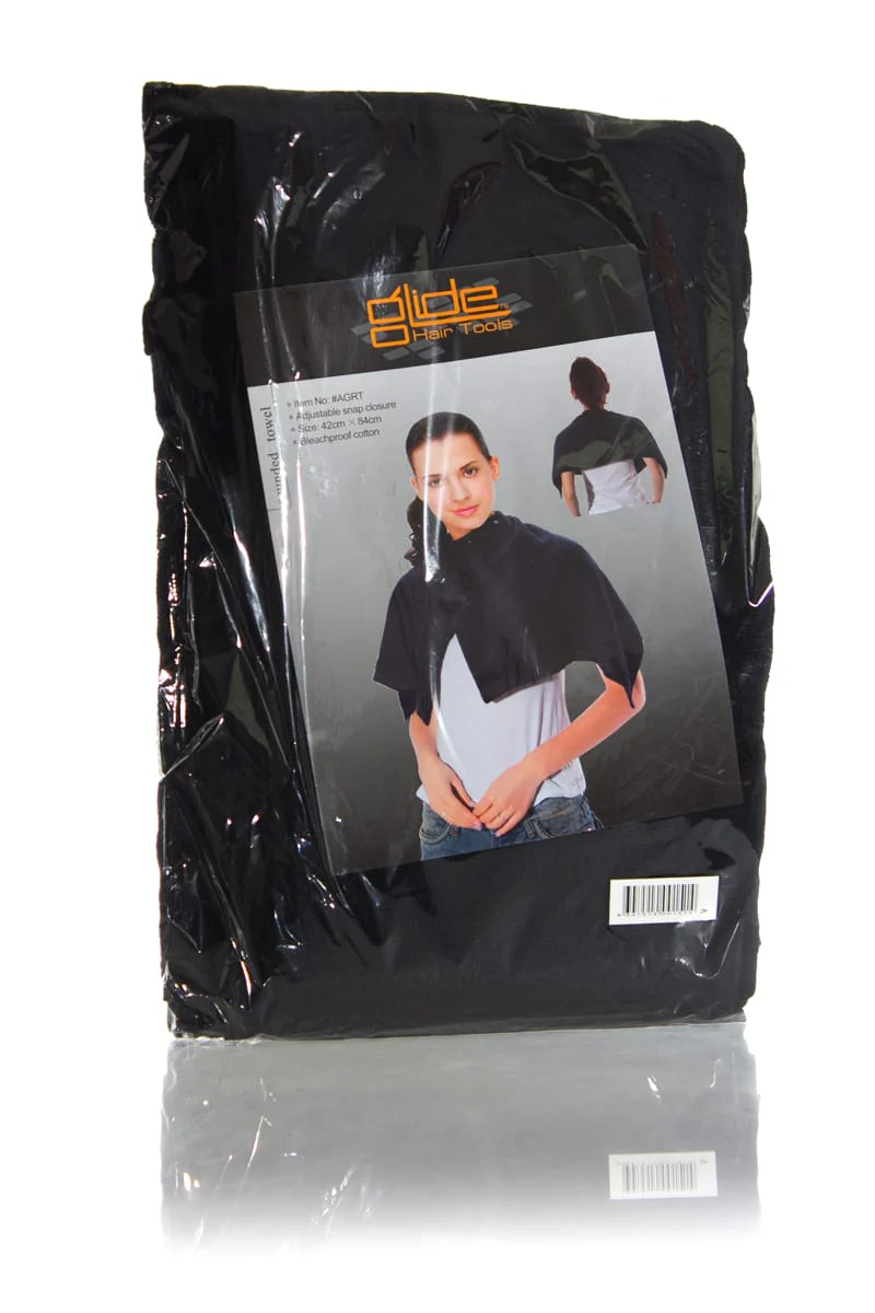 GLIDE BLACK ROUNDED TOWEL - 6 PACK - Image 2