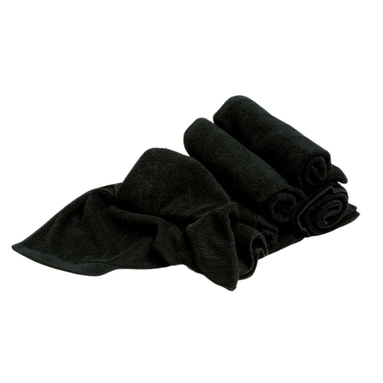 GLIDE BLACK SALON TOWELS - 12 PACK