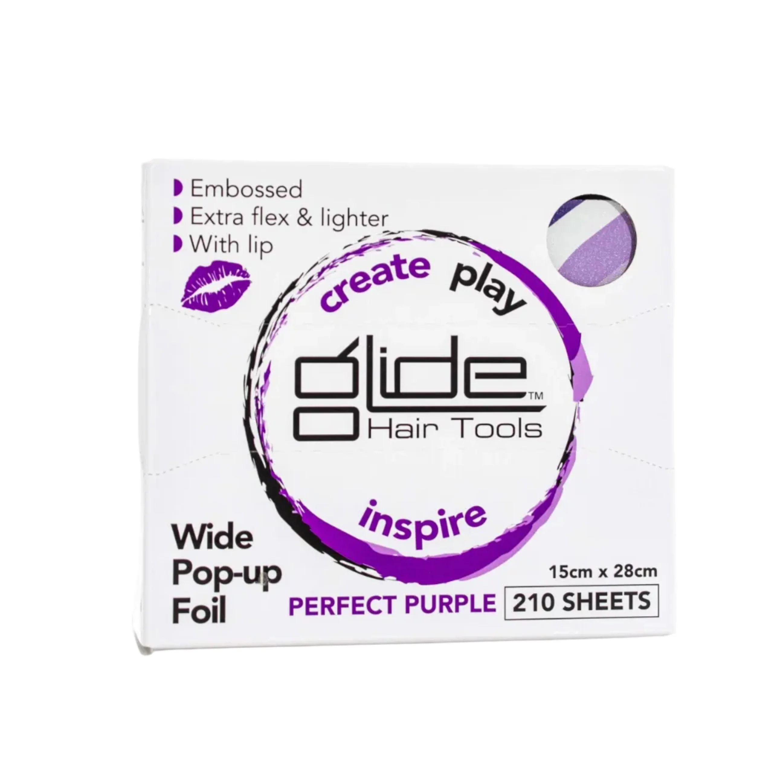 GLIDE CREATE PLAY POP-UP WIDE FOIL - 15 X 28CM 210 SHEETS PURFECT PURPLE*