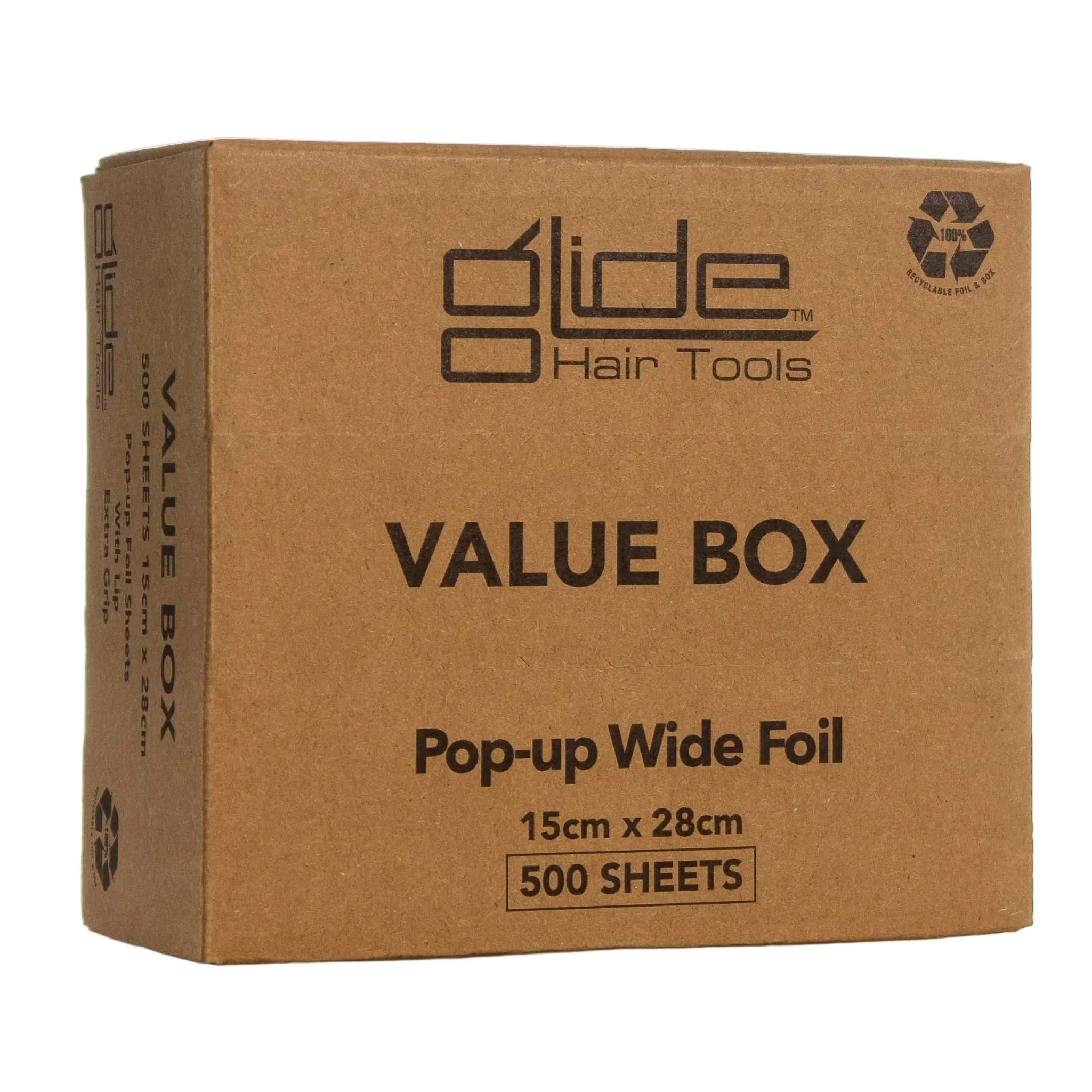 GLIDE VALUE BOX POP-UP WIDE FOIL - 15 X 28CM 500 SHEETS