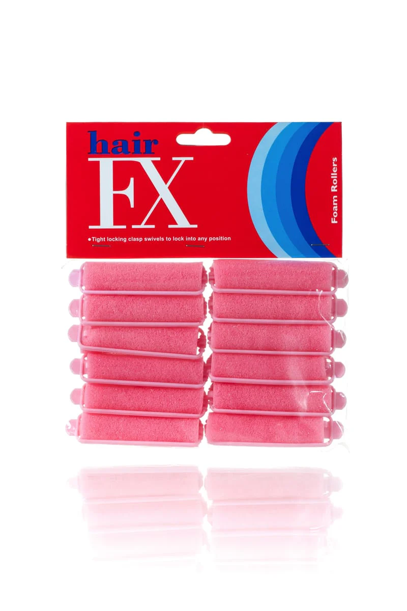 HAIR FX Foam Rollers  12 Pack  |  Various Sizes, Pink - Image 4