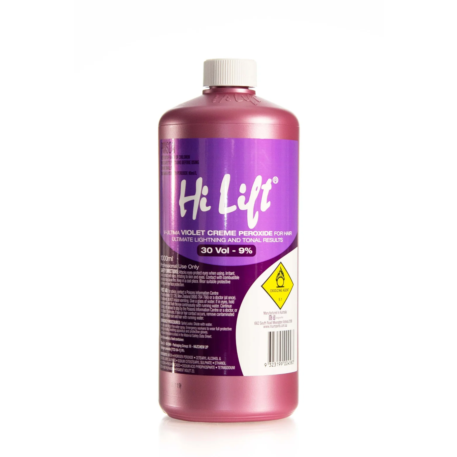 HI LIFT PROFESSIONAL Violet Creme Peroxide | 1000ml, Various Colours