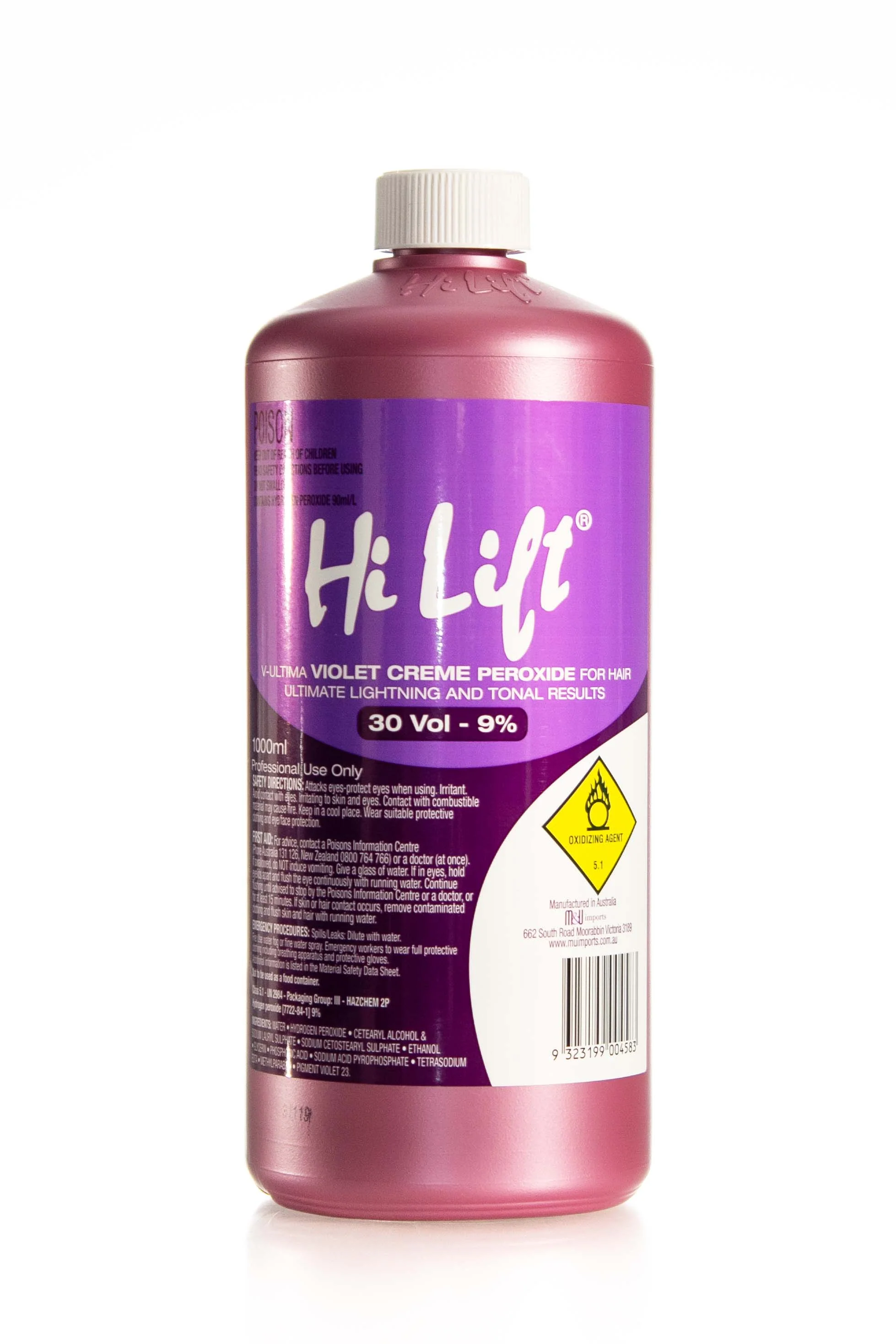 HI LIFT PROFESSIONAL Violet Creme Peroxide | 1000ml, Various Colours - Image 2