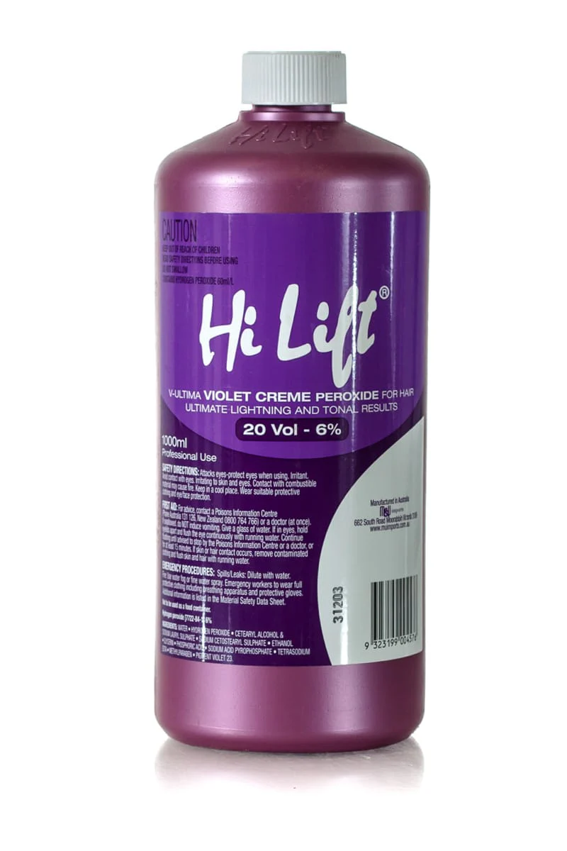 HI LIFT PROFESSIONAL Violet Creme Peroxide | 1000ml, Various Colours - Image 3