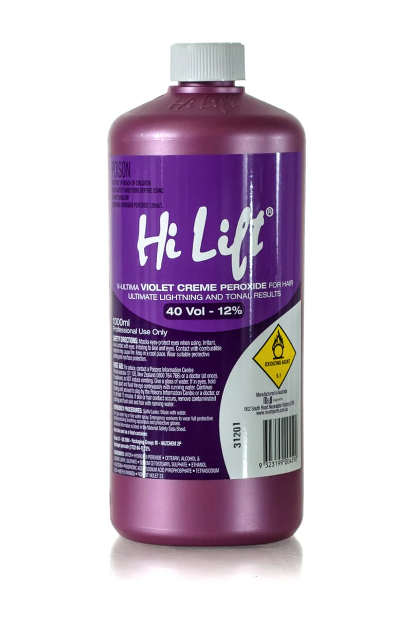 HI LIFT PROFESSIONAL Violet Creme Peroxide | 1000ml, Various Colours - Image 5