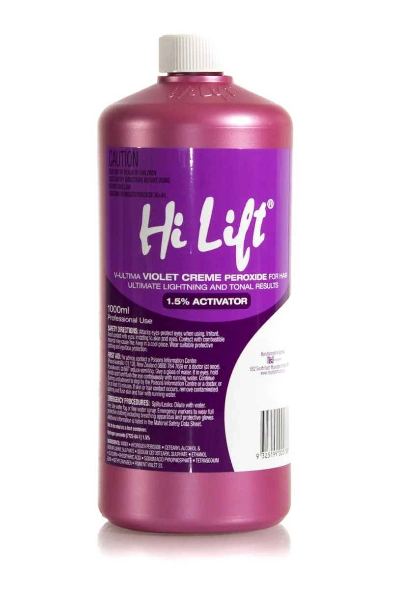 HI LIFT PROFESSIONAL Violet Creme Peroxide | 1000ml, Various Colours - Image 6