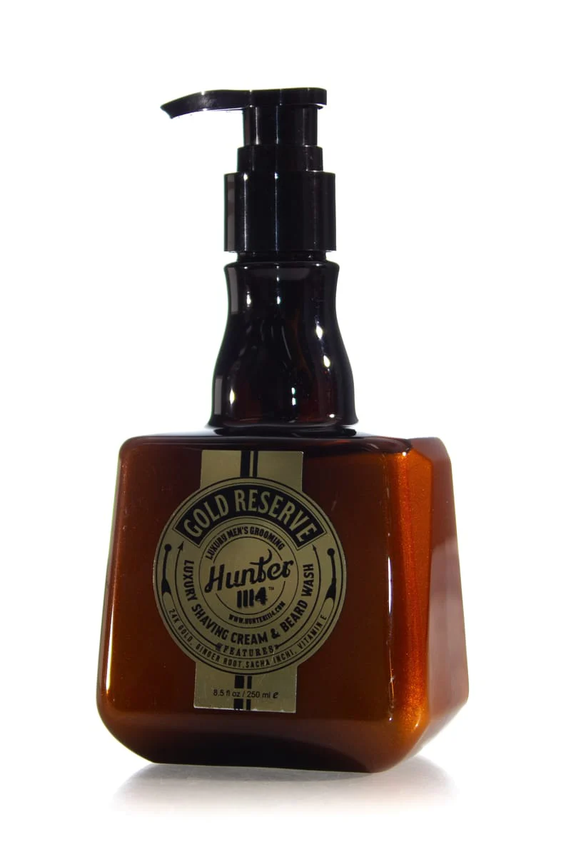 HUNTER 1114 Gold Reserve Luxury Shaving Cream & Beard Wash | Various Sizes - Image 2
