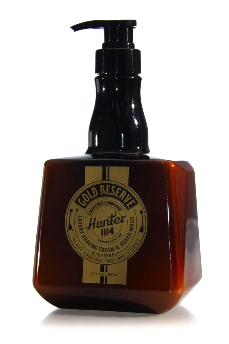 HUNTER 1114 Gold Reserve Luxury Shaving Cream & Beard Wash | Various Sizes - Image 3