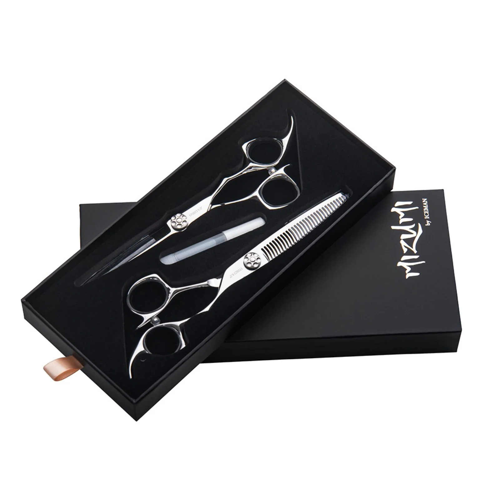 ICEMAN MIZUMI KATANI 6" HAIRDRESSING SCISSOR AND THINNER SET SILVER