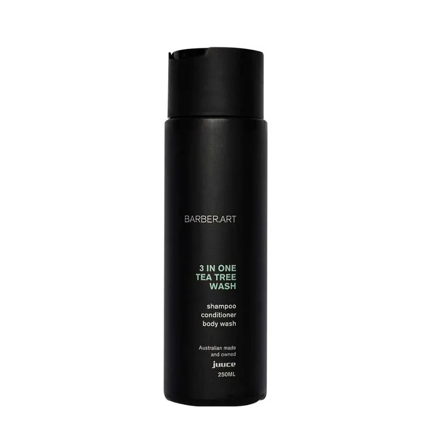 JUUCE BARBER.ART 3 IN ONE TEA TREE WASH 250ML