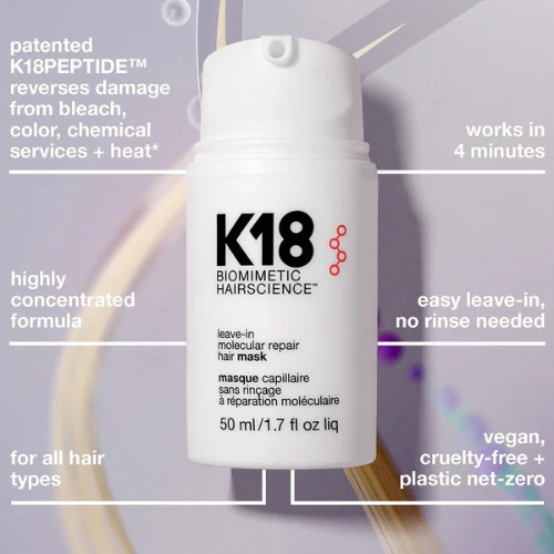 K18 LEAVE-IN MOLECULAR REPAIR HAIR MASK 50ML - Image 3