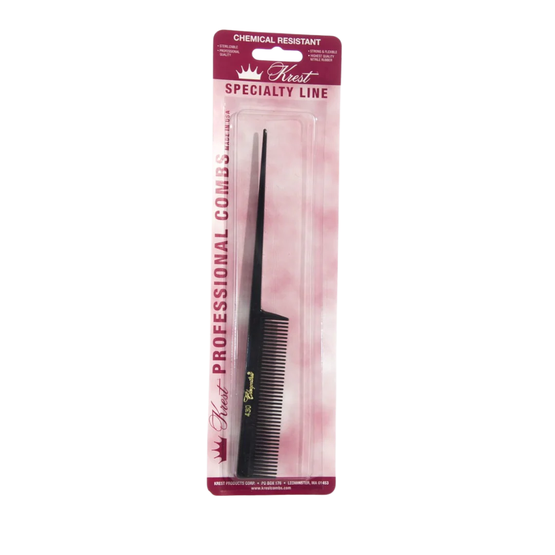 KREST CLEOPATRA 430 WIDE TEETH TAIL COMB BLACK