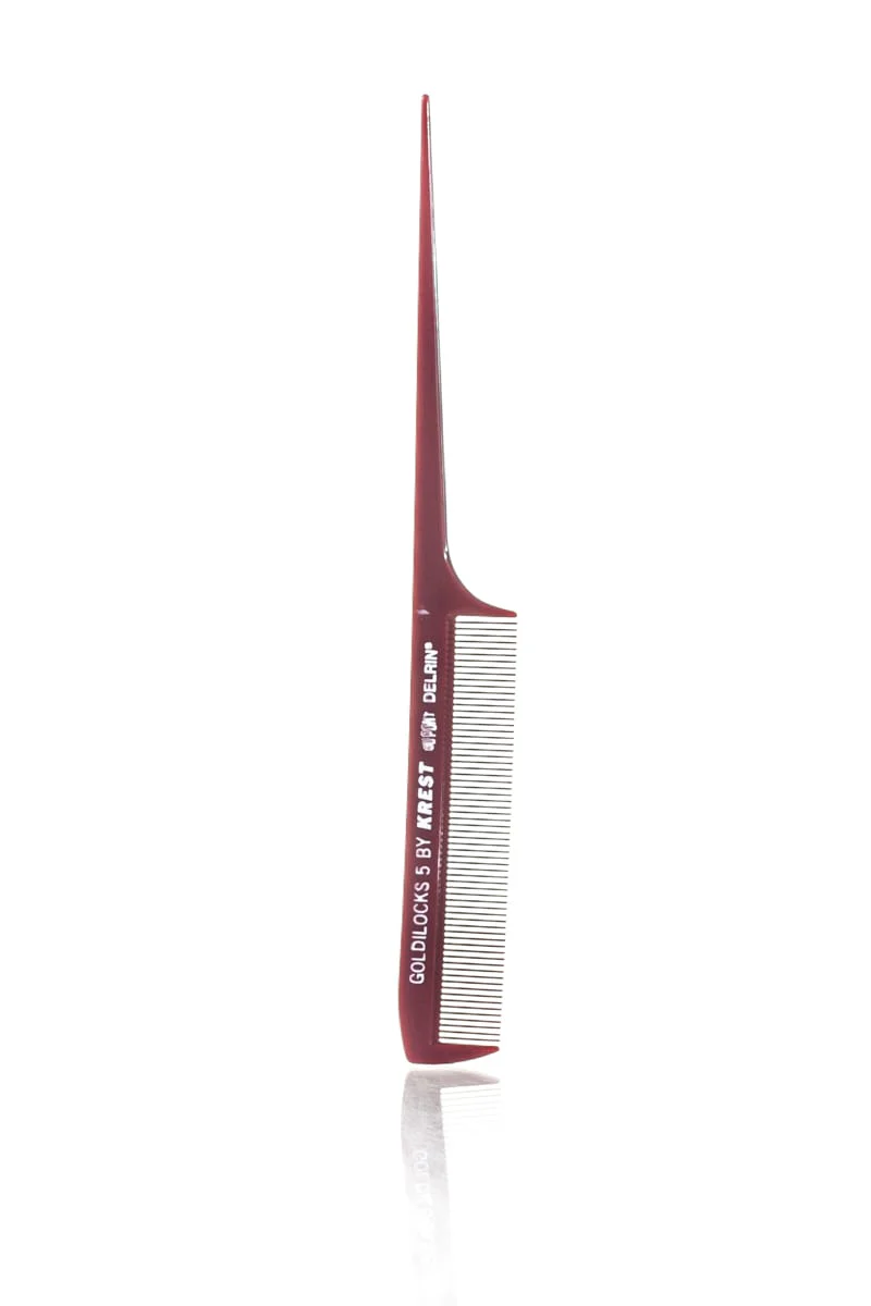 KREST GOLDILOCKS NO. 5 REGULAR PLASTIC TAIL COMB - 21.5CM