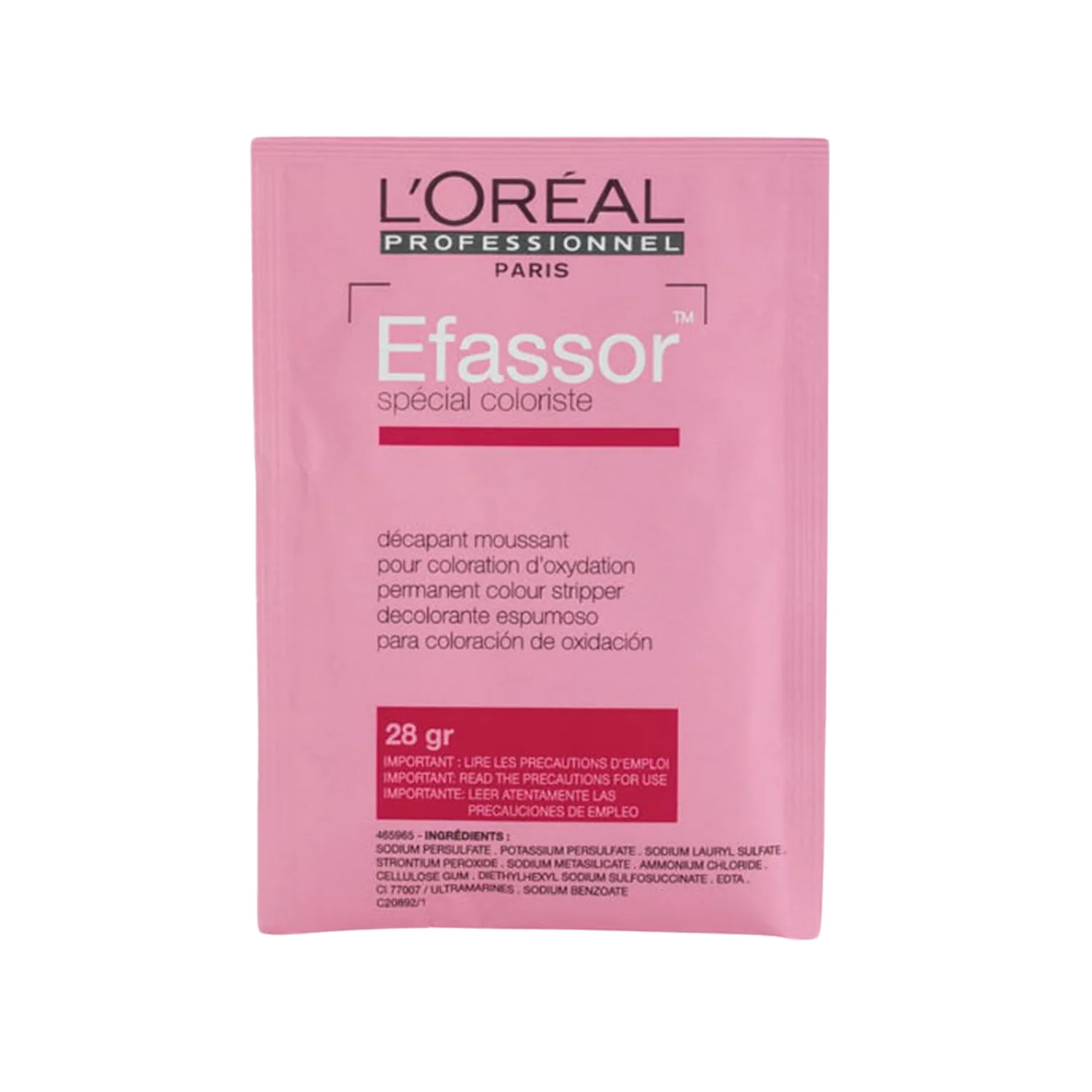 L'OREAL PROFESSIONNEL EFASSOR STAIN REMOVING TOWELETTE FOR SKIN AND SCALP 3G SACHET
